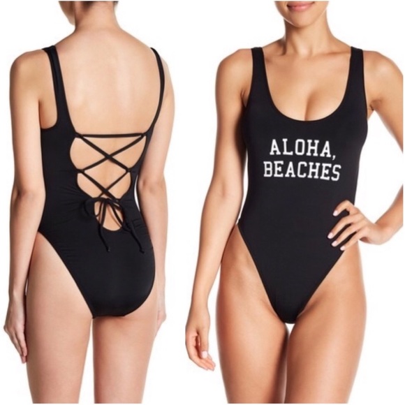 The Bikini Lab Other - The Bikini Lab Black Graphic One-Piece Swimsuit